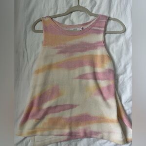 Size small sweater tank. White, yellow, purple colored!